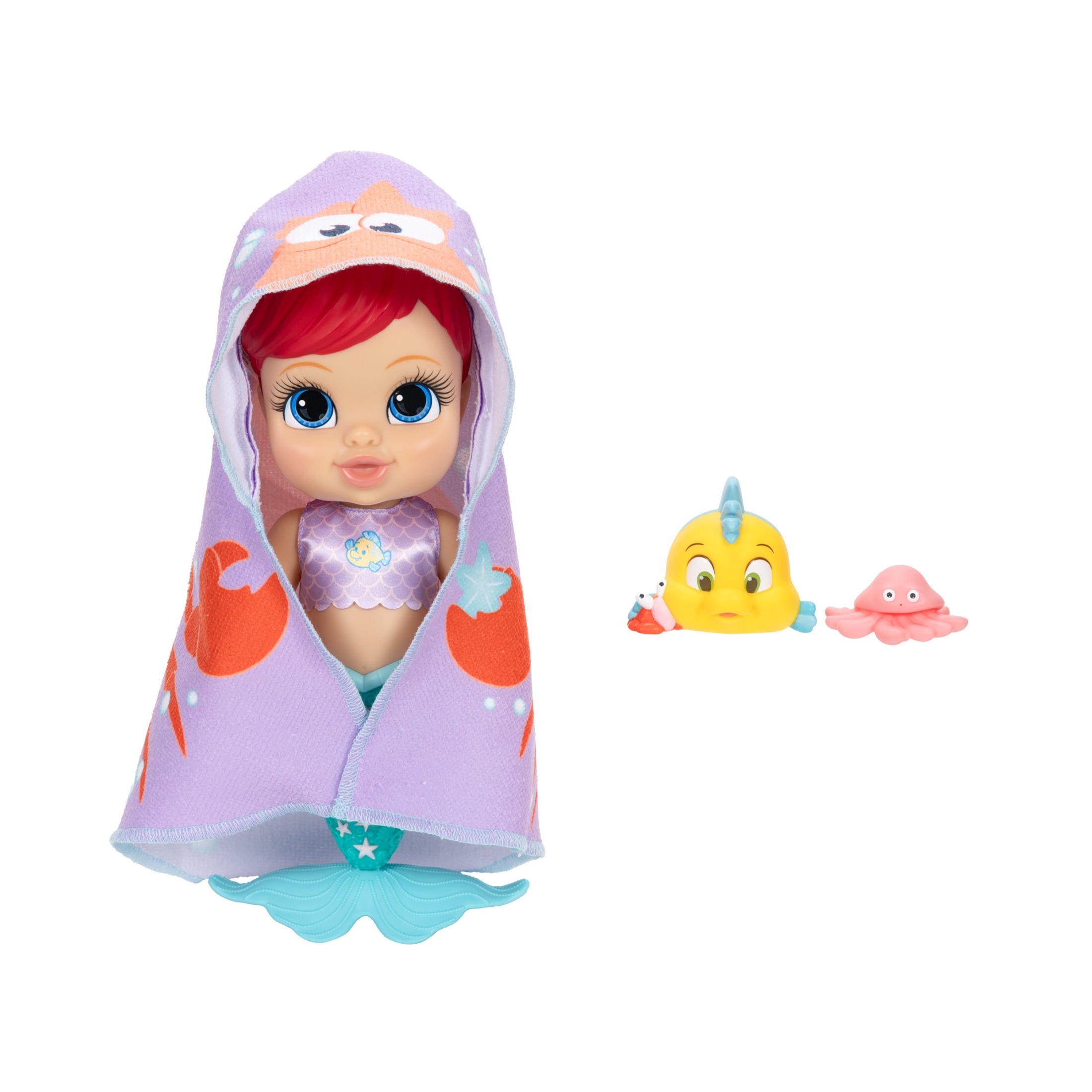 Disney Bath Time Baby Ariel Doll with Accessories for Baby Play