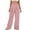 Pink, variant on SMihono Fashion Womens Full Length Pants Skinny Slim Fit Women Solid Color Versatile Slim Temperament Casual High Waist Wide Leg Pants Wine 10