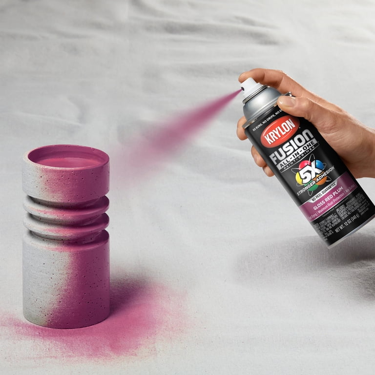 Krylon K02939007 Krylon Fusion All-In-One Red Plum Gloss 12 oz