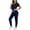 A195 Navy, variant on Trikvn Womens Jogger Scrub Sets V-Neck Medical Nursing Uniform Athletic Short Sleeve Top and Drawstring Sweatpants with Cargo Pockets Stretch Comfortable Workwear