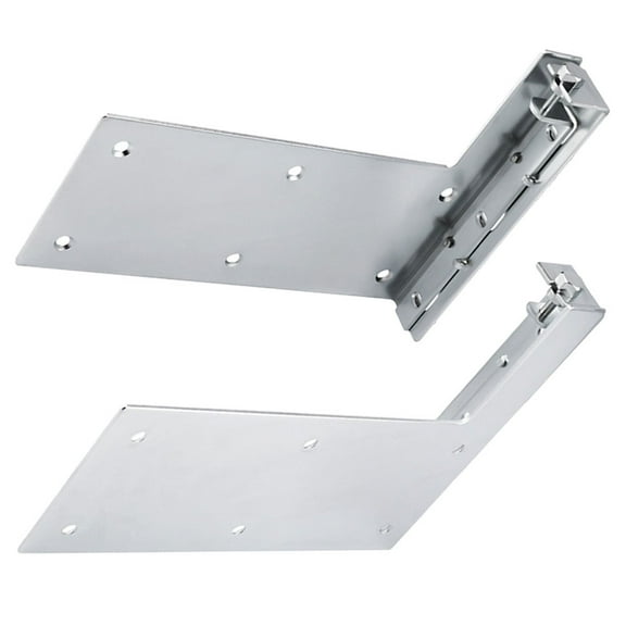 Steel Wall Cabinet Hanging Brackets for Kitchen Use Silver Color Pair 7.87 Inches