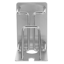 GOOHOCHY Toothbrush Holder Wall Mounted Toothbrush and Toothpaste Holder 8.5X6.5CM Silver