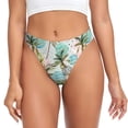 thumbnail image 1 of Balery Watercolor Palm Tree Tangas de Algodón para Mujer con Estampado – Ropa Interior Sexy, Transpirable, G-string-X-Large, 1 of 6
