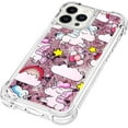 thumbnail image 5 of Slim Fit Phone Case for iPhone 14 Pro (Not 14 Pro Max),Crystal Bling Quicksand Effect TPU Bumper Case with Four Corners Drop Protection Cover for iPhone 14 Pro (6.1),YBDT Pink Horse, 5 of 12