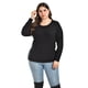thumbnail image 1 of Sueter con relieve a rayas Roman Fashion / Tallas Extras, 4002 (Negro) negro 40, 1 of 6