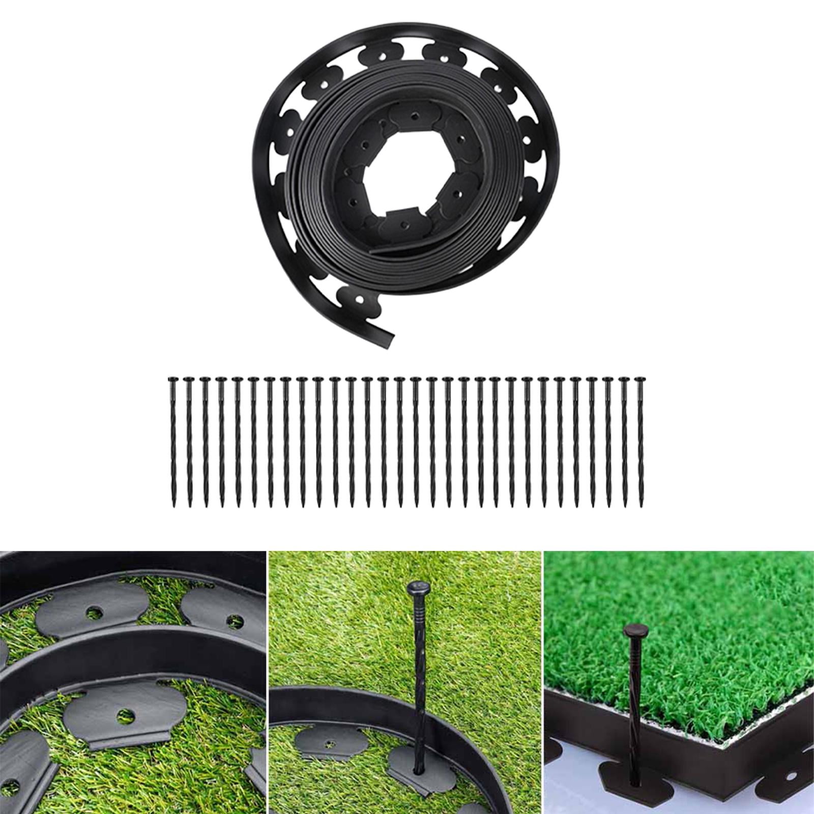 Landscaping Edging Garden Edging Coil Garden Landscape Edging Borders for Lawn Landscaping 10cm Black