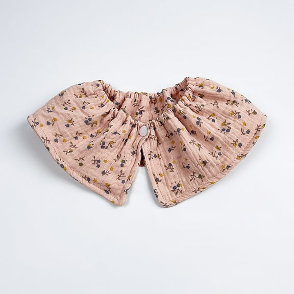 Newborn Toddler Baby Cute Printing Gauze Bib Saliva Towel Burping Towel Ruffled Towel Pink B 0-2 Years