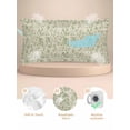 thumbnail image 2 of Sage Green Flowers Satin Pillowcase for Hair and Skin with Zipper, Soft Breathable Cooling Silk Pillow Cases, Rustic Pastoral Botanical Floral Leaf Throw Pillow Covers King Size 20"x40", 2 of 6