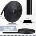 thumbnail image 3 of 134 Inches Flexible Magnetic Strip Insert Shower Door Magnetic Strip Replacement Long Magnet Roll for Crafts for Framed Semi Framed Swinging Glass Shower Doors, Black (1 Roll), 3 of 5