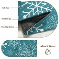 thumbnail image 6 of Round Rugs 7 Ft, Teal Snowflake Christmas Non Slip Area Rugs for Kitchen Bedroom Entryway, Xmas Winter Abstract Art Washable Carpet Runner Rug Floor Mats for Bedroom Home Decor, 6 of 9