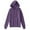 Purple, variant on Jinhomg Cotton Knit Hoodies for Women Dressy Casual Solid Drawstring Hooded Sweatshirt Fall Winter Soft Comfy Long Sleeve Pullover Hoodie Black XL