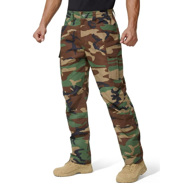 Pantalones tácticos con bolsillos cargo resistentes al agua FREE SOLDIER Camuflaje