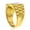 Gold Plated, variant on Men's Stainless Steel Square Textured Ring - Unique Eagle Design Ring - Comfort Fit Ring for Him