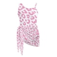 thumbnail image 5 of Whosucclay Pink Leopard Print Pattern Girls One Piece Swimsuit, Mesh Cover Up Removable Bra Girls Swimsuit for Swimming, 7-8 Years Old, 5 of 10