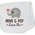 thumbnail image 2 of Inktastic Mimi and Pop Love Me Grandchild Baby Burp Cloth, 2 of 3