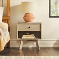 thumbnail image 4 of Mid-Century Modern Minimalist Nightstand with 1 Drawer Coastal Oak, 4 of 5
