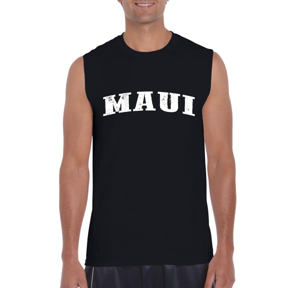 NIB - Men's Graphic T-Shirt Sleeveless - Maui Hawaii
