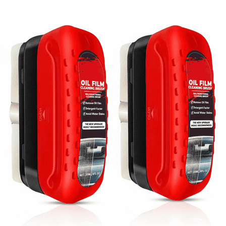 2PCS Car Glass Oil Film Cleaner, New Coating for Windshield Cleaning Tool