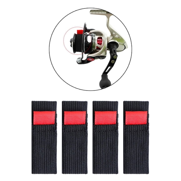 Carrete negro de 4 piezas, cinturón elástico, aparejos duraderos, herramientas , cinturón , carrete Accs , M M DYNWAVEMX Cinturón de carrete de pesca
