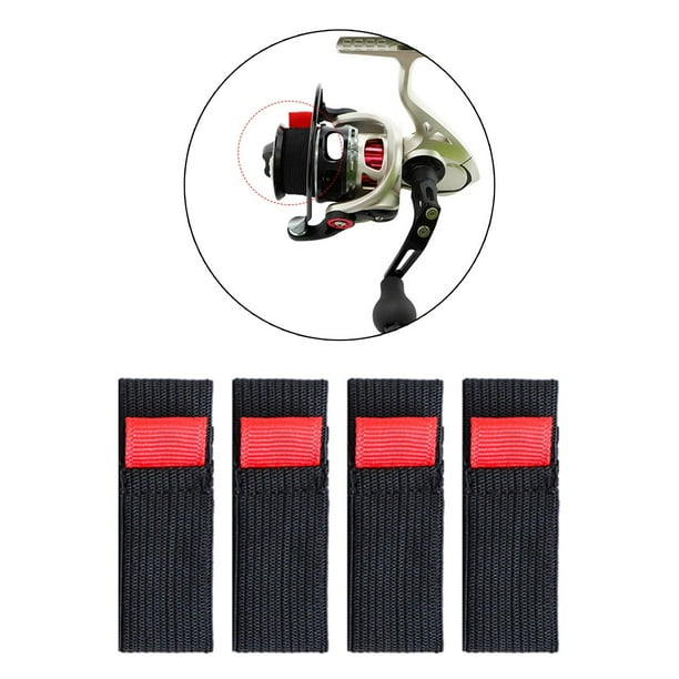 Carrete negro de 4 piezas, cinturón elástico, aparejos duraderos, herramientas , cinturón , carrete Accs , M M DYNWAVEMX Cinturón de carrete de pesca