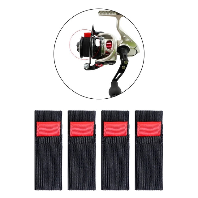 Carrete negro de 4 piezas, cinturón elástico, aparejos duraderos, herramientas , cinturón , carrete Accs , M M DYNWAVEMX Cinturón de carrete de pesca