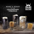 thumbnail image 3 of Viking Culture Ox Horn Mug, Shot Glass, and Bottle Opener (3 Piece. Set) 16-oz. Custom Intricate Design - Polished Finish, 3 of 7
