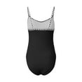 thumbnail image 5 of Huesdet Womens Tummy Control Bathing Suits V Neck Cute One Piece Swimsuits Lace Up Ruffle Swimsuit[Black,XXL], 5 of 5