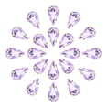 thumbnail image 1 of Unique Bargains 20Pack Teardrop Sew on Rhinestone - 13x8mm Glass Teardrop Crystal Rhinestones in Gold Prong Setting (Light Purple), 1 of 7