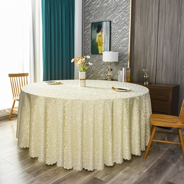 Hotel Tablecloth Round Restaurant Hotel Tablecloth Chinese Tea Table Cloth Wedding Big Round Table Tablecloth