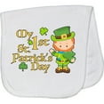 thumbnail image 2 of Inktastic My First St. Patricks Day Leprechaun and Shamrocks Baby Burp Cloth, 2 of 3