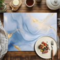 thumbnail image 4 of Blue Gold Marble Textured Placemats Set of 2, Watercolor Abstract Modern Art Table Mats Washable Heat-Resistant Non-Slip Place Mats for Kitchen Dinner Table Indoor Outdoor Decor,13x19 Inch, 4 of 9