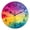 V8, variant on Non-Ticking Silent Wall Clocks Battery Operated Personalized Decor Clock for Bathroom,Office-Colorful Geometric Background With Rainbow Color Gradient（10inch）