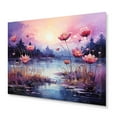 thumbnail image 2 of Designart "Serene Riverside in Pink and Purple I" Lakes & Rivers Metal Wall Decor, 2 of 5