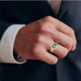 thumbnail image 4 of Men's Lab-Created Emerald Diamond Channel Ring In Solid 14k Rose Gold, 4 of 6