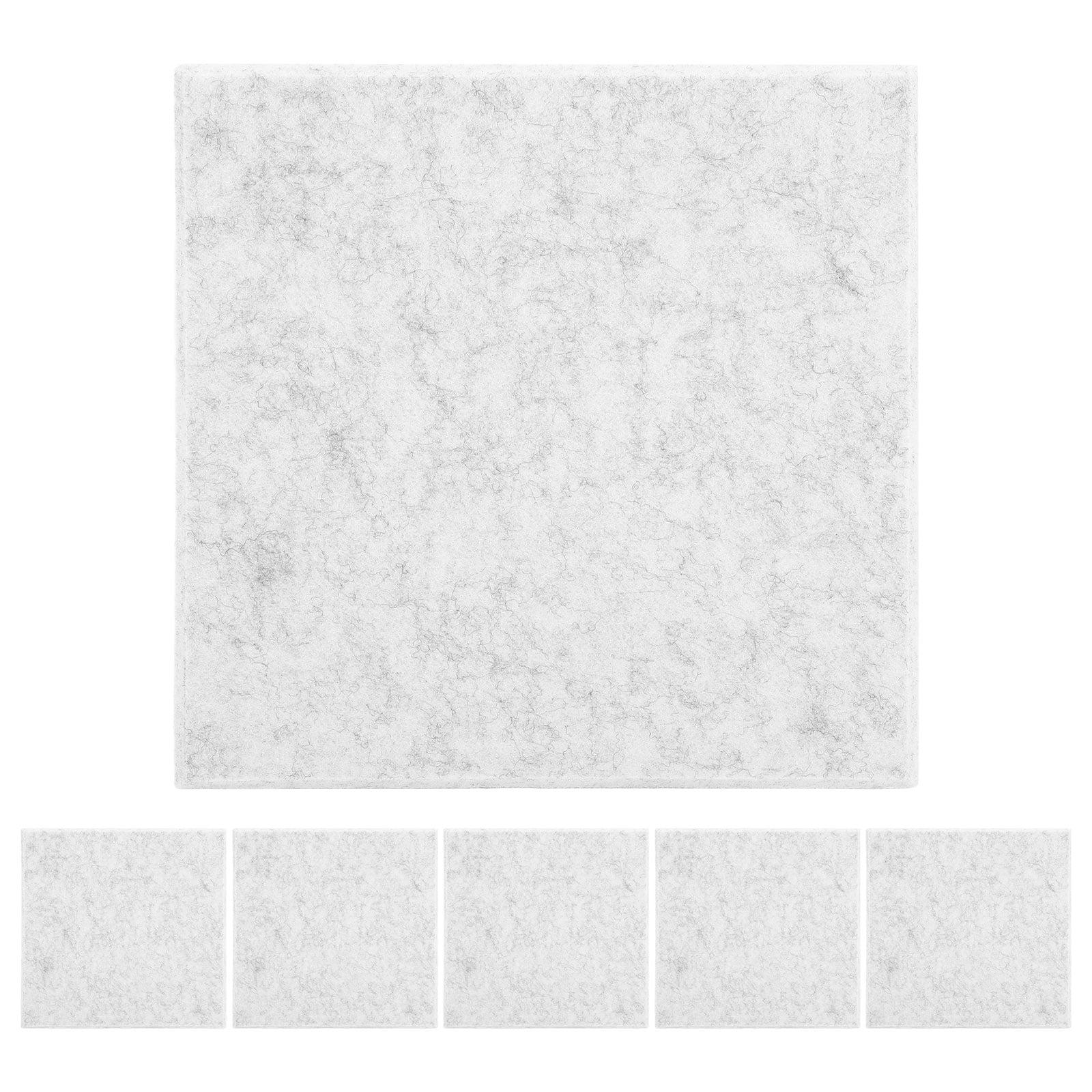 ETEREAUTY 6Pcs Grey Felt Bulletin Board Set Sound Insulation Pin Display Boards for Wall Decor and Message Notes