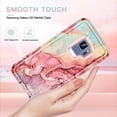thumbnail image 4 of CASEFIV for Samsung Galaxy S9 Case,Marble Pattern Heavy Duty Shockproof Full Body Protective Phone Cover for Women Girls,Rose Gold, 4 of 7
