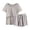 Grey, variant on Women's Maternity Nursing Pajama Set, Solid Color Ribbed Texture Short Sleeve Round Neck Top and Matching Shorts, Two-Piece Sleepwear for Comfortable Nights and Home Lounging - Blue