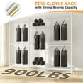 thumbnail image 7 of Heavy Duty Clothes Rack with Cover Loads 900LBS, Clothing Racks for Hanging Clothes, Freestanding& Adjustable Closet with Cover, White, 74.9" Wx17.8 Dx76.9 H, 7 of 7