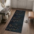 thumbnail image 3 of Hallway Runner Rug 2'x6', Dried Flowers Kitchen Runner Rugs Non-Slip Carpet Mats, Abstract Black Retro Flowers Plants Bedside Rugs Runners Washable Floor Carpet for Bathroom Laundry Room, 3 of 8