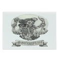 thumbnail image 1 of Zodiac Scorpio Cutting Board, Human Skeleton Sugar Skull Design Dead Woman with Flowers Vintage, Decorative Tempered Glass Cutting and Serving Board, Large Size, Beige Black White, by Ambesonne, 1 of 1