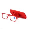 thumbnail image 1 of Gafas de lectura ultraligeras para personas de mediana edad y mayores, gafas anti-luz azul de alta definición, soporte portátil para teléfono móvil (rojo -1.5) -2.5, rojo, 1 of 5