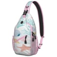 thumbnail image 1 of Seashell and Sailing Themed Lightweight Sling Backpack Multipurpose Crossbody Bag with Layered Storage Durable and Stylish for Travel Hiking and Daily Use, 1 of 6