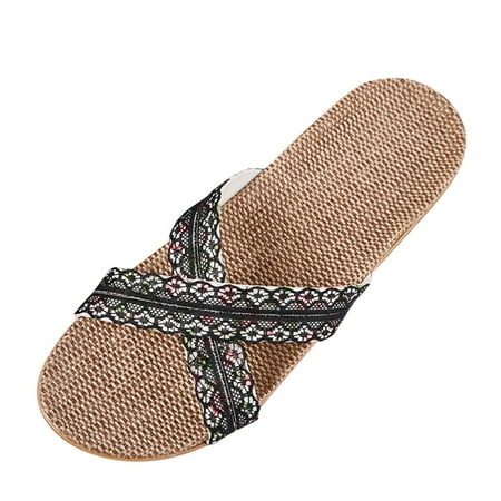

Qufokar Women S Thigh High Boots Leather Oh Yeah Slippers Women Slippers for Fashion Ladies Women Breathable Bohemia Beach Slip On Shoes Flats Casual Sandals