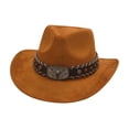 thumbnail image 2 of Sombrero de vaquero moda cálido sombrero de protección ar para montar fijación temática de senderismo Caqui, 2 of 8