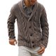 thumbnail image 1 of Cvlife Men 's Chal neck cardigan sweater Button Front Solid color Leisure Long sleeves knitwear CVLIFE Casual suelto, 1 of 2