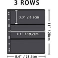 thumbnail image 4 of GHSDFBB Stamp Album Binder Stamp Protect Sleeve Album 10 Black PVC Inside Pages Stamp Pages, for Stamp Pages Collectors-3 Line, 4 of 7