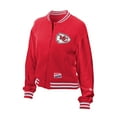 thumbnail image 2 of Women's New Era  Red Kansas City Chiefs Throwback Fleece Full-Snap Jacket, 2 of 5