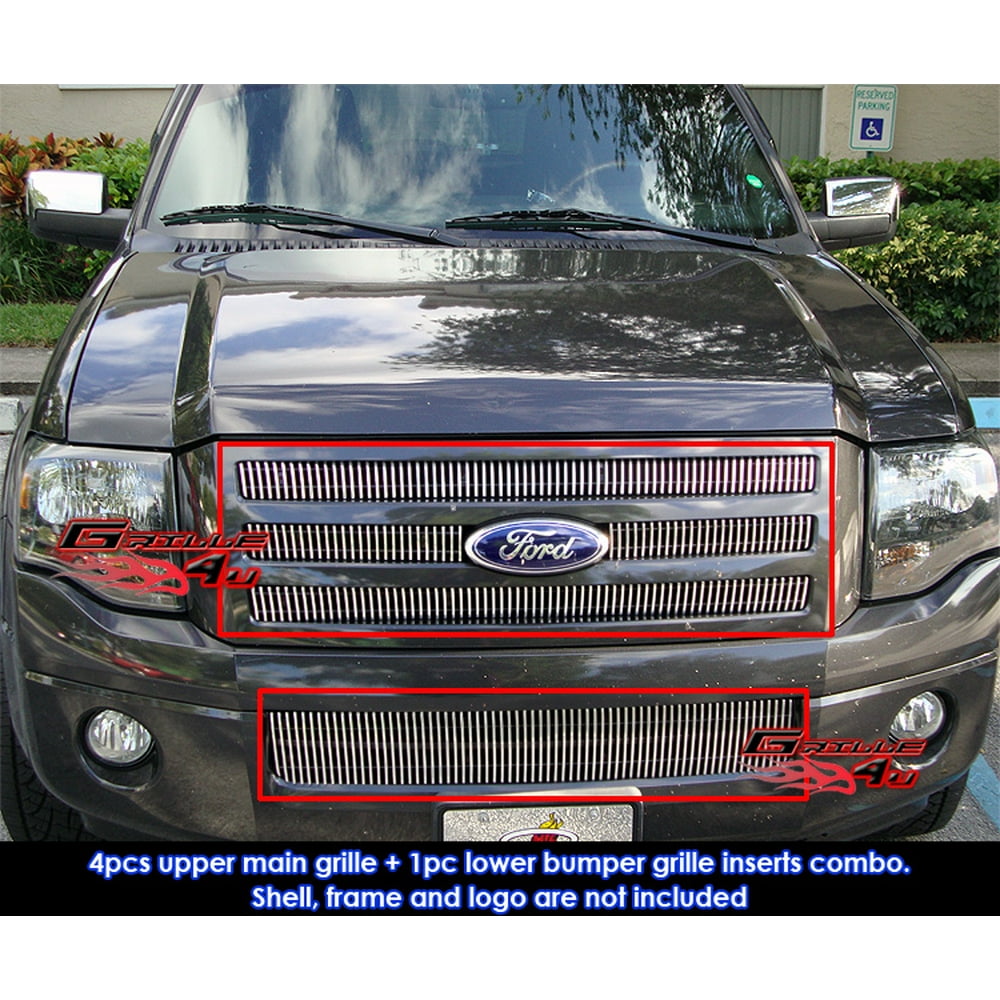 Compatible with 2007-2013 Ford Expedition Vertical Billet Grille Grill