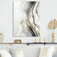 thumbnail image 2 of Designart Abstract Geode Marble Waves Grey III Canvas Wall Art, 2 of 5