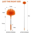 thumbnail image 2 of 81 Inch Extendable Cobweb Duster, Telescopic Stainless Steel Handle Spider Web Brush, Medium-Stiff PET Bristles for High Ceiling, Fan, Blind Indoor & Outdoor Cleaning, 2 of 8